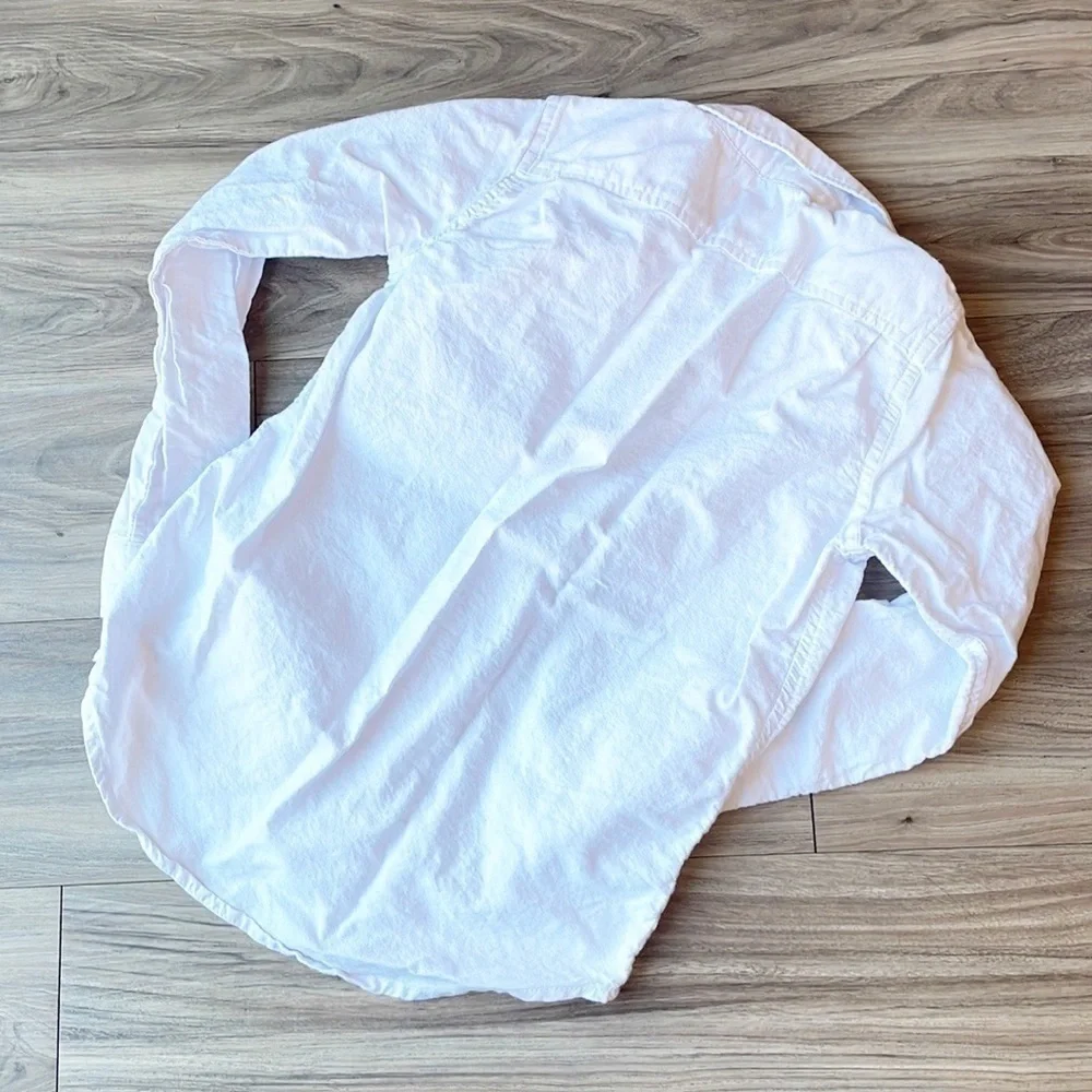 The Children's Place little boys white long sleeve button down shirt